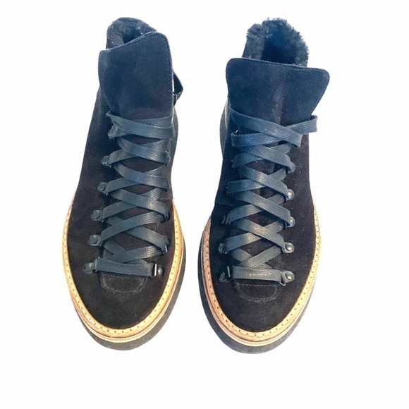 FLAMINGOS Made in Italy SZ 39 | SUEDE/LAMB SHEARLING TRABENDO ANKLE BOOTS - Picture 7 of 13